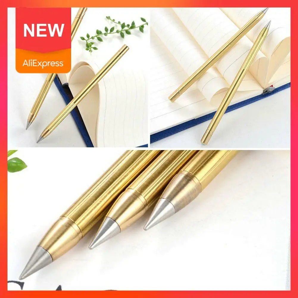 Retro Pure Brass Inkless Metal Pencil Creative Gift Pure Stationery Pencil Office Business Pencil High-grade Signatu G0I1
Retro Pure Brass Inkless Metal Pencil Creative Gift Pure Stationery Pencil Office Business Pencil High-grade Signatu G0I1