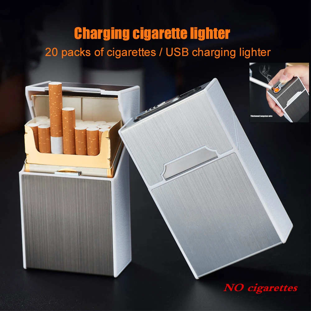 2in1 Automatic Cigarette Case with Lighter 20pcs Cigarettes Capacity Can Mount Metal Box Smoking Accesories Gadgets For Men
2in1 Automatic Cigarette Case with Lighter 20pcs Cigarettes Capacity Can Mount Metal Box Smoking Accesories Gadgets For Men