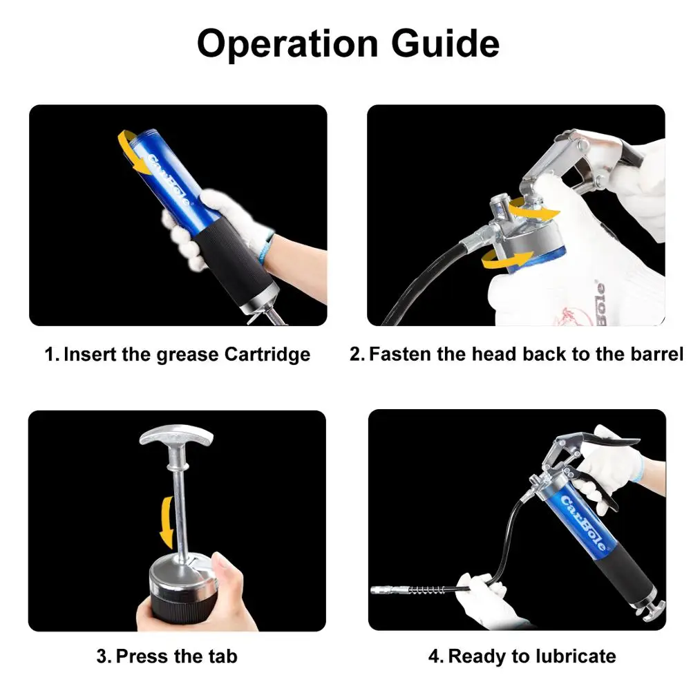 Grease Gun Blue Heavy Duty 6000psi Pistol Grip w/ 18" Flex Hose Rigid Manual 14oz Cartridge For SUV Truck Motorcycle Automotive
Grease Gun Blue Heavy Duty 6000psi Pistol Grip w/ 18" Flex Hose Rigid Manual 14oz Cartridge For SUV Truck Motorcycle Automotive