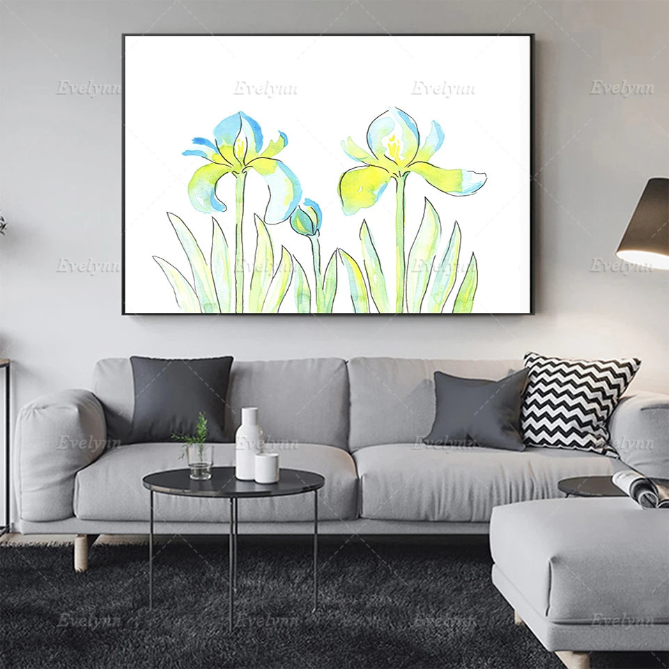 Nordic Blue And Yellow Irises Flowers Watercolor Wall Art Canvas Painting Home Decor Posters And Prints Pictures For Living Room
Nordic Blue And Yellow Irises Flowers Watercolor Wall Art Canvas Painting Home Decor Posters And Prints Pictures For Living Room