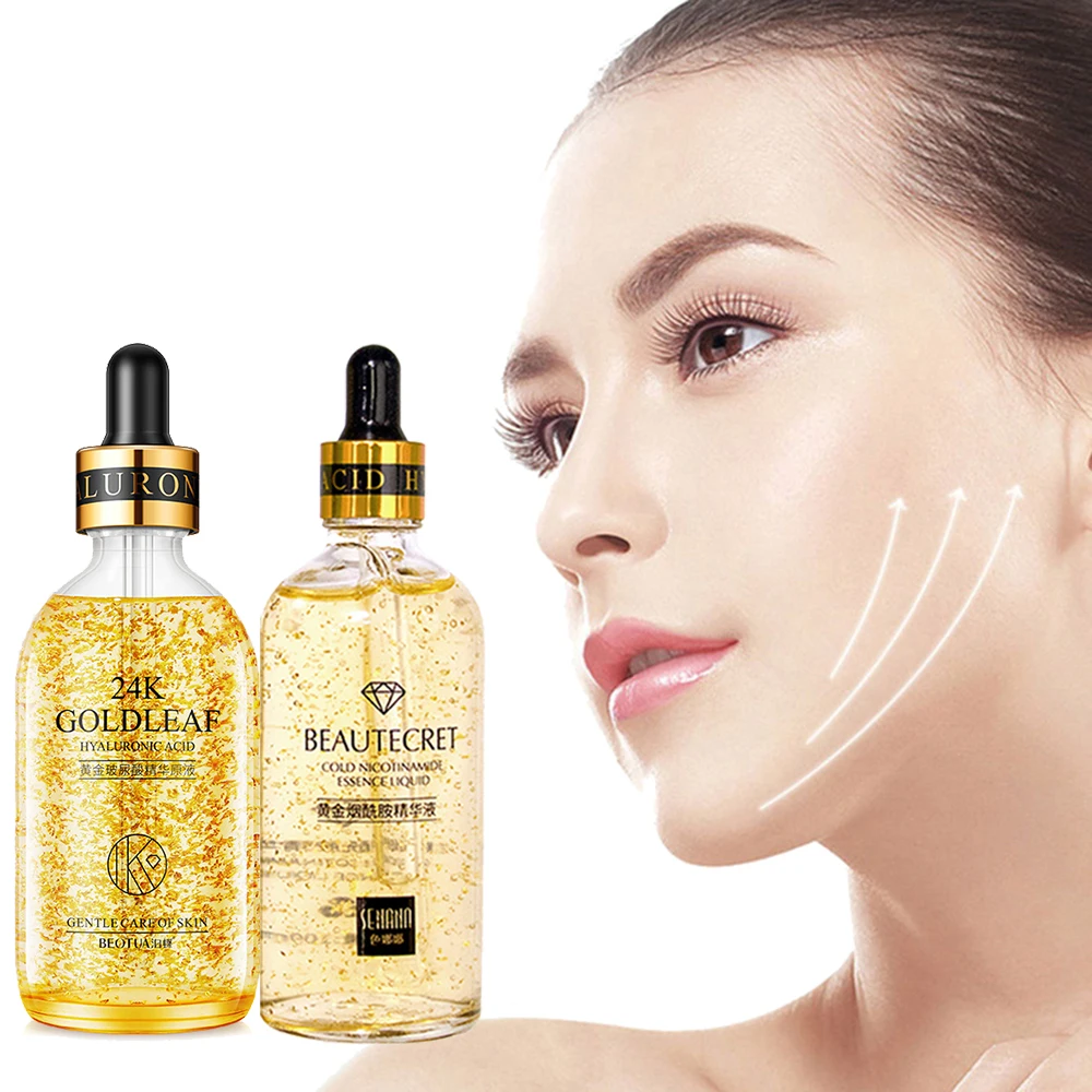 50ml 24K Gold Whitening Hyaluronic Acid Face Care Serum Anti-aging Niacinamide Firming Skin Care Serum Korean Cosmetics
50ml 24K Gold Whitening Hyaluronic Acid Face Care Serum Anti-aging Niacinamide Firming Skin Care Serum Korean Cosmetics