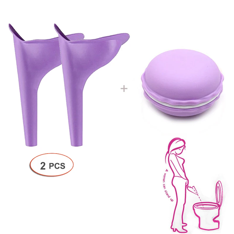 Women Silicone Urinal Outdoor Travel In Car Camping Portable Female Funnel Soft Urination Device Toilet Stand Up & Pee |