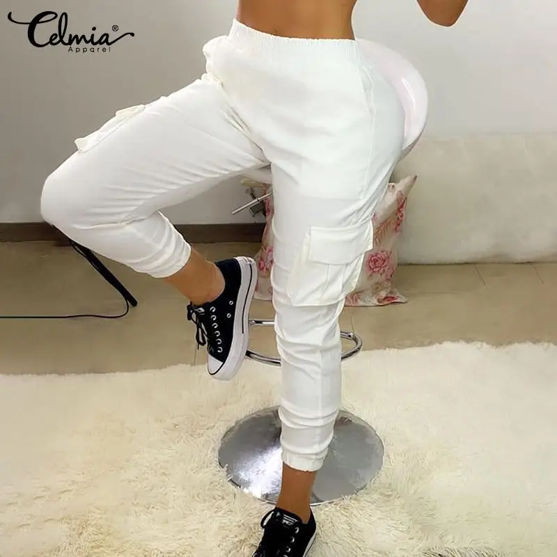 Celmia Elastic Waist Jogger Pant Women Fashion Pockets Long Trousers Casual Streetwear Cargo Pants 2021 Autumn Solid Pantalons
Celmia Elastic Waist Jogger Pant Women Fashion Pockets Long Trousers Casual Streetwear Cargo Pants 2021 Autumn Solid Pantalons