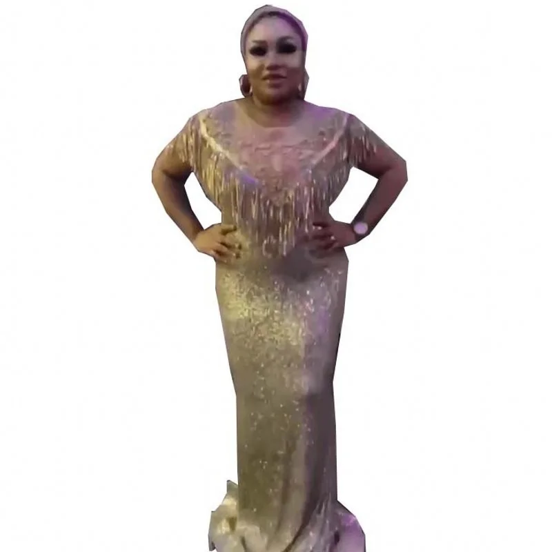 2021 New African Wedding Evening Dress Dubai Abaya Tassel Sequin Bodycon Sexy Dress Plus Size Elegant Gowns Vestido Africano 
2021 New African Wedding Evening Dress Dubai Abaya Tassel Sequin Bodycon Sexy Dress Plus Size Elegant Gowns Vestido Africano