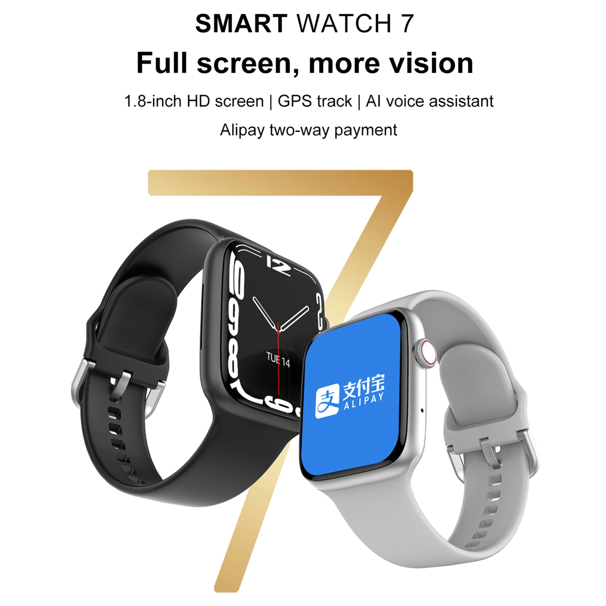 IWO7 DT7 Smart Watch Men 1.8" 320*385 GPS Track 200+Watch Face Wireless Charging ECG Heart Rate Monitoring IP68 Waterproof Watch
IWO7 DT7 Smart Watch Men 1.8" 320*385 GPS Track 200+Watch Face Wireless Charging ECG Heart Rate Monitoring IP68 Waterproof Watch