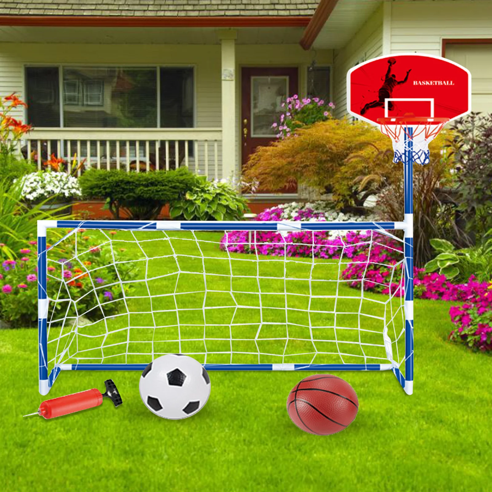 2 In 1 Portable Kids Football Door Basketball Hoop Gate Toy Set Baby Soccer Ball Kit Indoor And Outdoor Sports Educational show
2 In 1 Portable Kids Football Door Basketball Hoop Gate Toy Set Baby Soccer Ball Kit Indoor And Outdoor Sports Educational show