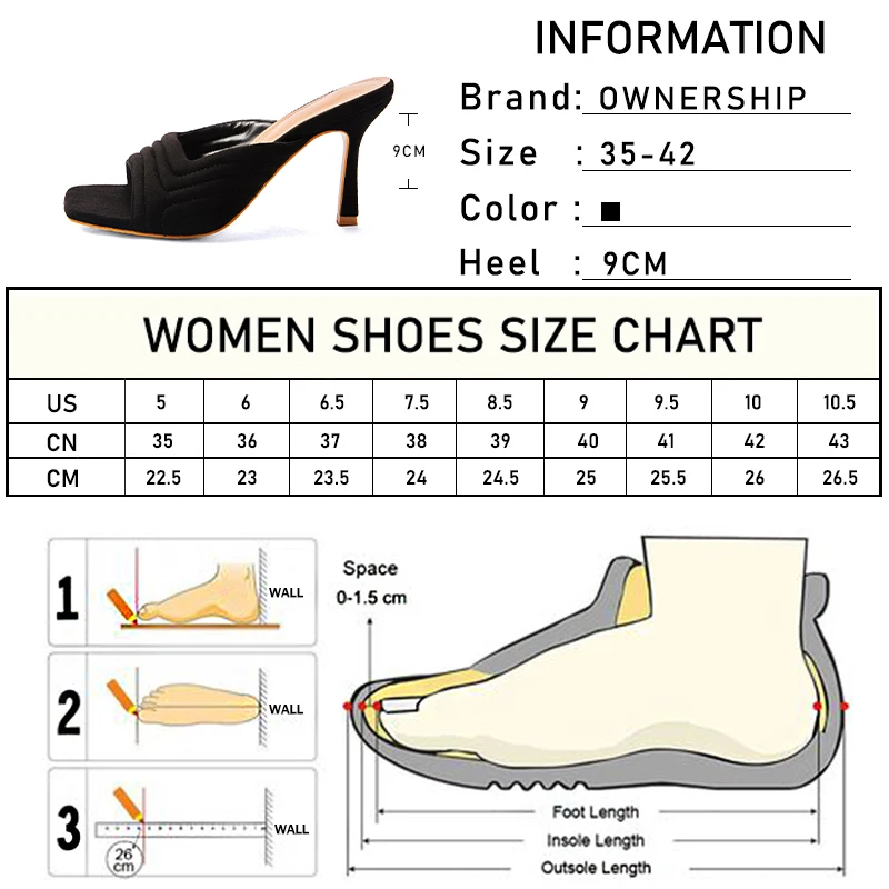 Women Square Toe Slippers Ladies Black Sexy Thin High Heels Female Fashion Slides Woman Casual Pumps Women's Shoes Plus Size
Women Square Toe Slippers Ladies Black Sexy Thin High Heels Female Fashion Slides Woman Casual Pumps Women's Shoes Plus Size