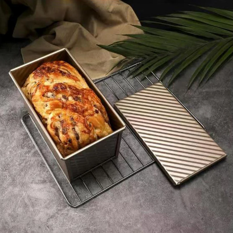 450g Bakeware Pan Mold Corrugated Toast Box With Lid Baking Tool DIY Non-stick Toast Bread Mould Cake Baking Mold Loaf Tin
450g Bakeware Pan Mold Corrugated Toast Box With Lid Baking Tool DIY Non-stick Toast Bread Mould Cake Baking Mold Loaf Tin