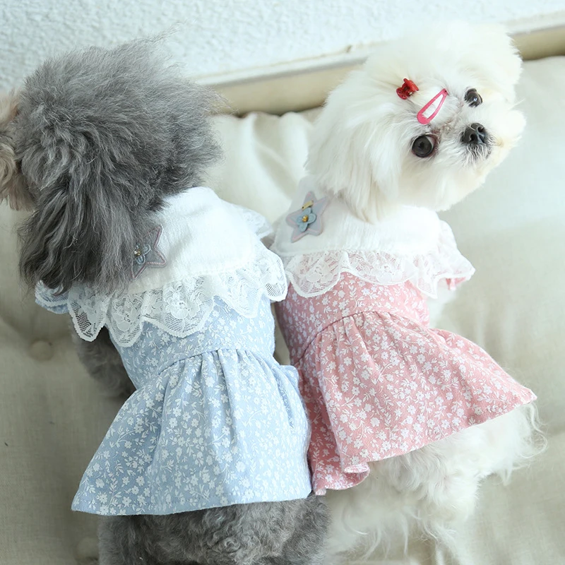 Princess Dog Dresses 21 New Gauze Round Collar Pets Clothes Blue Pink with star skirts Corgi Teddy Pomeranian Puppy Cat Poodle S
Princess Dog Dresses 21 New Gauze Round Collar Pets Clothes Blue Pink with star skirts Corgi Teddy Pomeranian Puppy Cat Poodle S