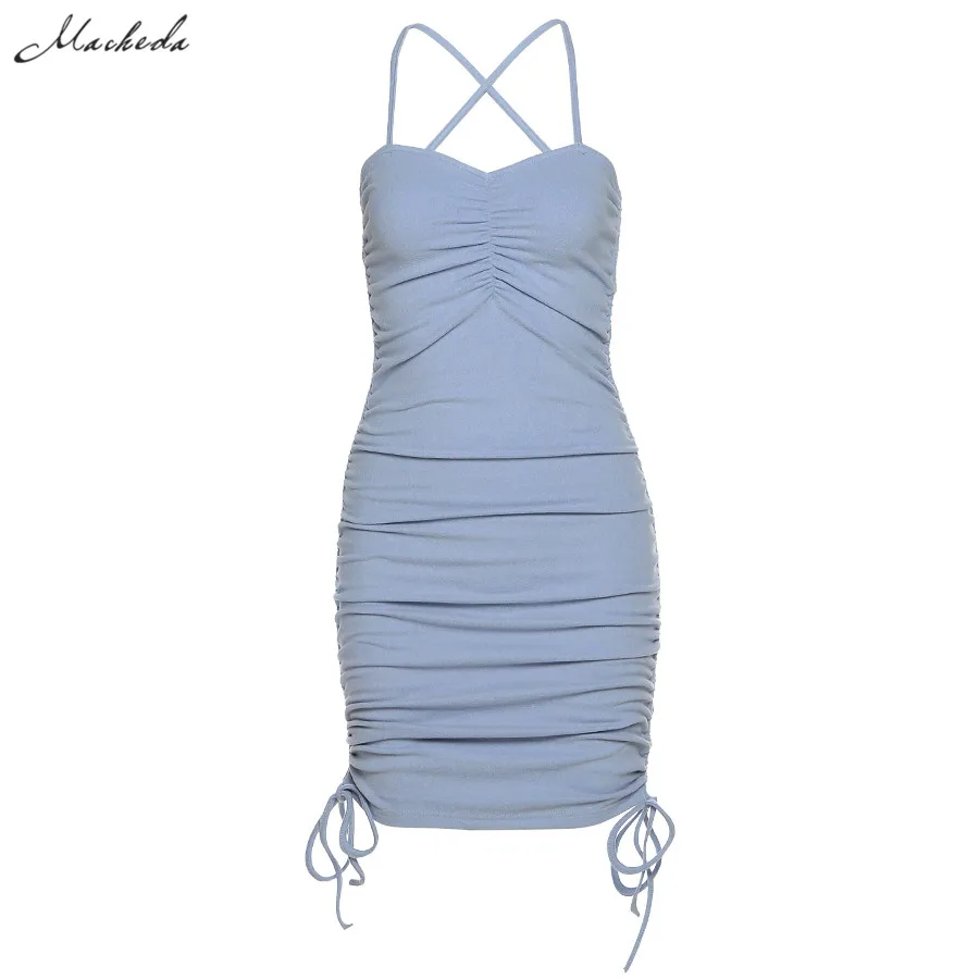 Spring Blue Side Drawstring Sling Dress Women Slim Sleeveless O Neck Sexy Clothing Lady Solid Mini Dresses 2021 New
Spring Blue Side Drawstring Sling Dress Women Slim Sleeveless O Neck Sexy Clothing Lady Solid Mini Dresses 2021 New