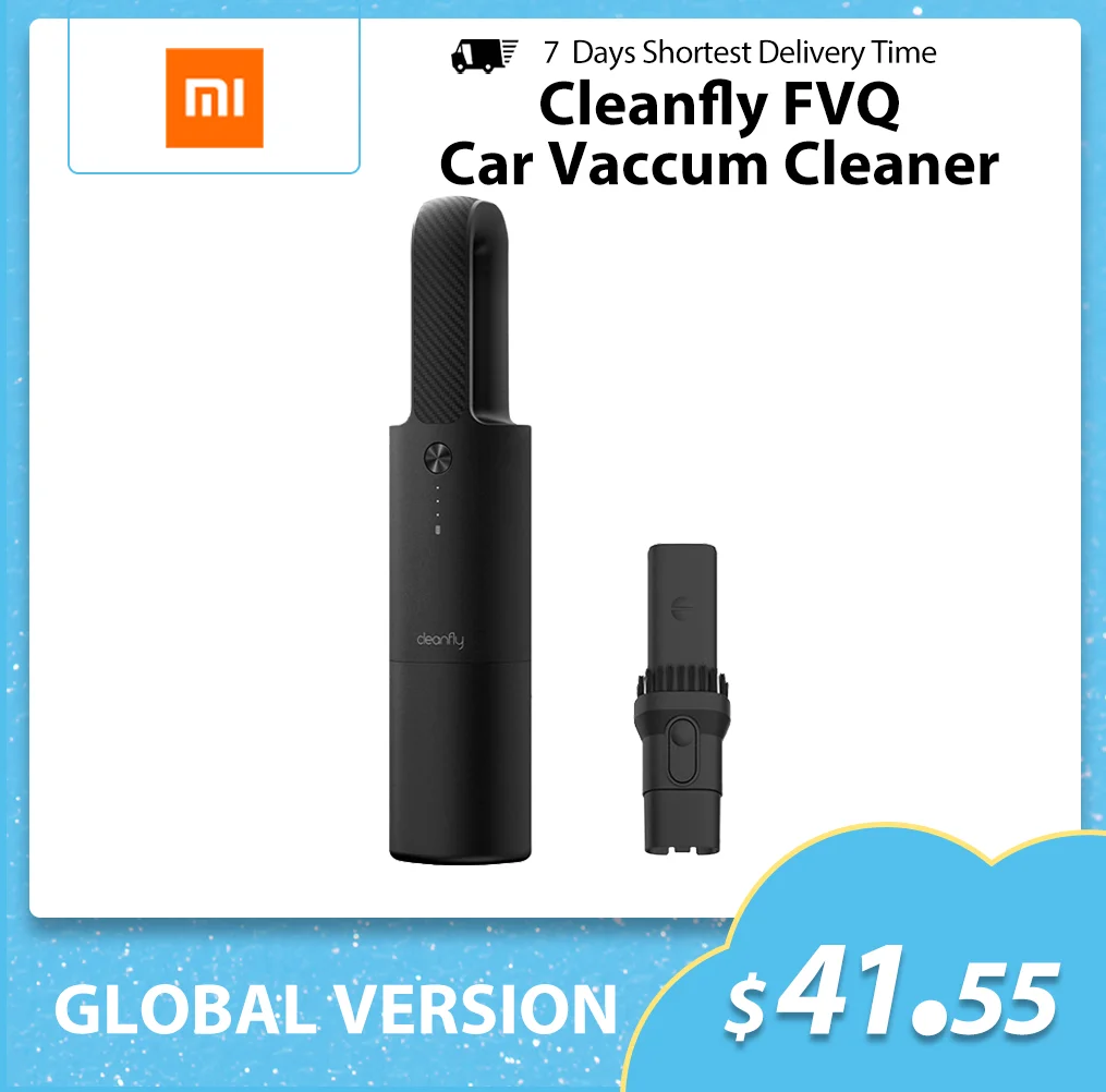 

2020 XIAOMI MIJIA Cleanfly FVQ Portable Car Handheld Vacuum Cleaner for home Wireless Mini Dust Catcher Strong Cyclone Suction