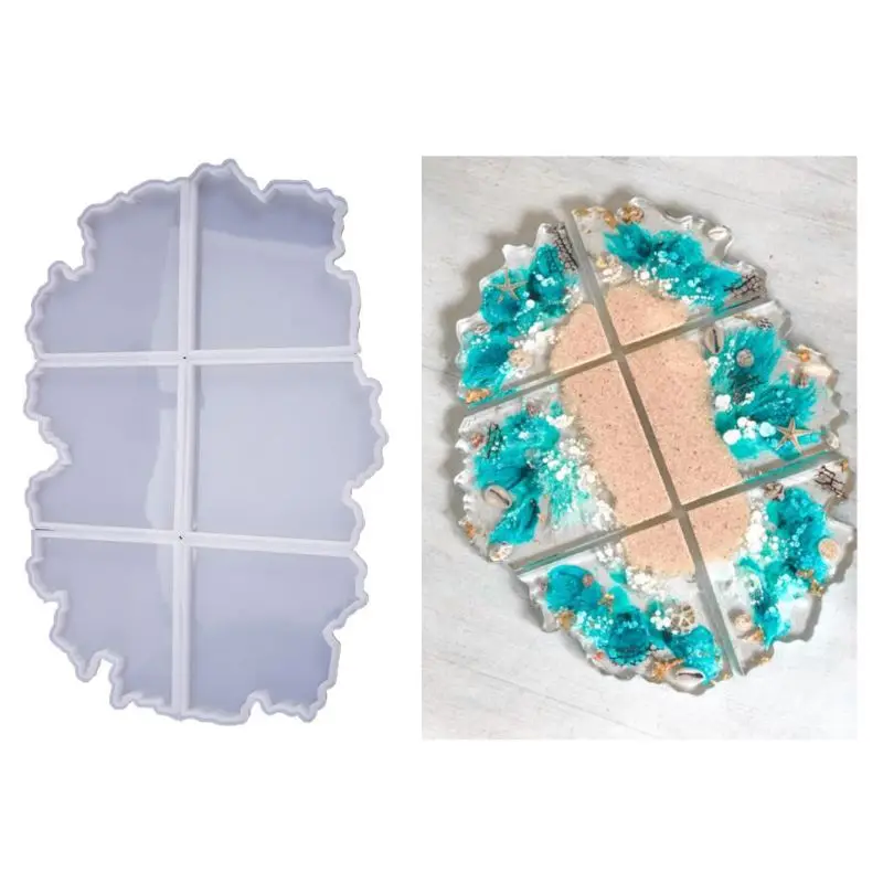 Crystal Epoxy Resin Mold Irregular Coaster Casting Silicone DIY Craft Mould Tool
Crystal Epoxy Resin Mold Irregular Coaster Casting Silicone DIY Craft Mould Tool