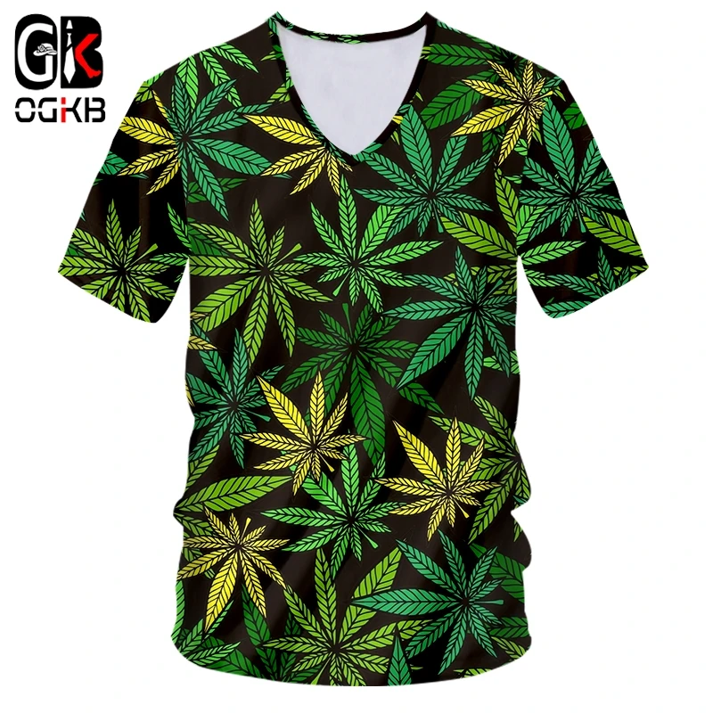 OGKB Maple Leaf V-neck T Shirts Men Tshirt Man Green Leaf 3D Print Streetwear Weed Plant Clothes Plus Size Harajuku Clothing
OGKB Maple Leaf V-neck T Shirts Men Tshirt Man Green Leaf 3D Print Streetwear Weed Plant Clothes Plus Size Harajuku Clothing