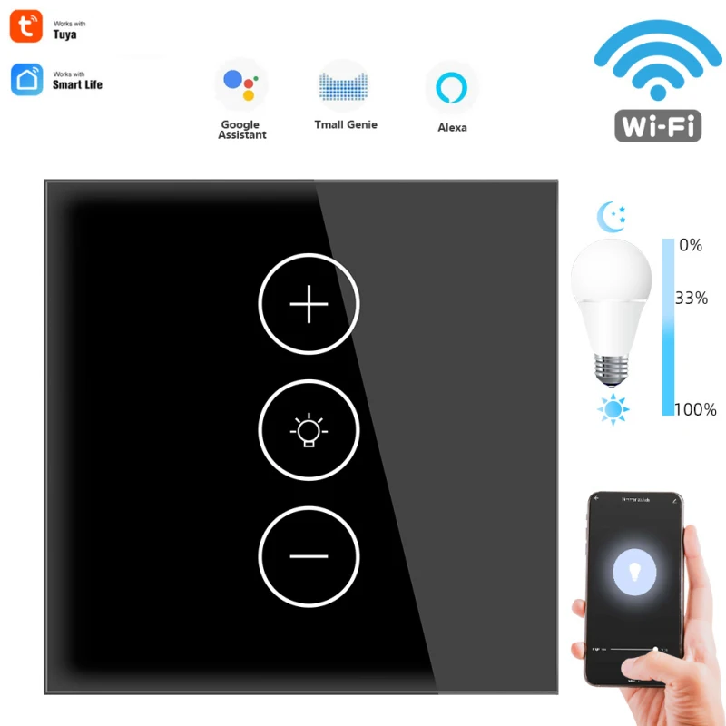 Tuya Wifi Smart Touch Switch Light EU Standard Wire 110V 220V Family Sharing Control Fun Remote On/Off Smart Light Switch
Tuya Wifi Smart Touch Switch Light EU Standard Wire 110V 220V Family Sharing Control Fun Remote On/Off Smart Light Switch