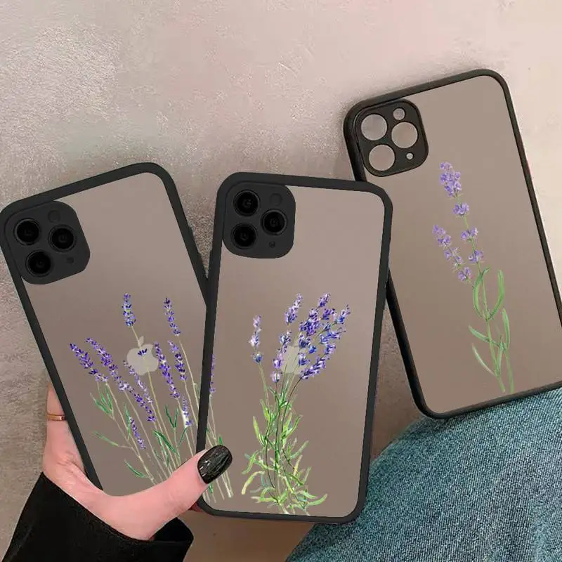 Simple Lavender Purple Flowers Phone Case matte transparent black For iPhone 7 8 x xs xr 11 12 pro plus mini max Clear Funda
Simple Lavender Purple Flowers Phone Case matte transparent black For iPhone 7 8 x xs xr 11 12 pro plus mini max Clear Funda