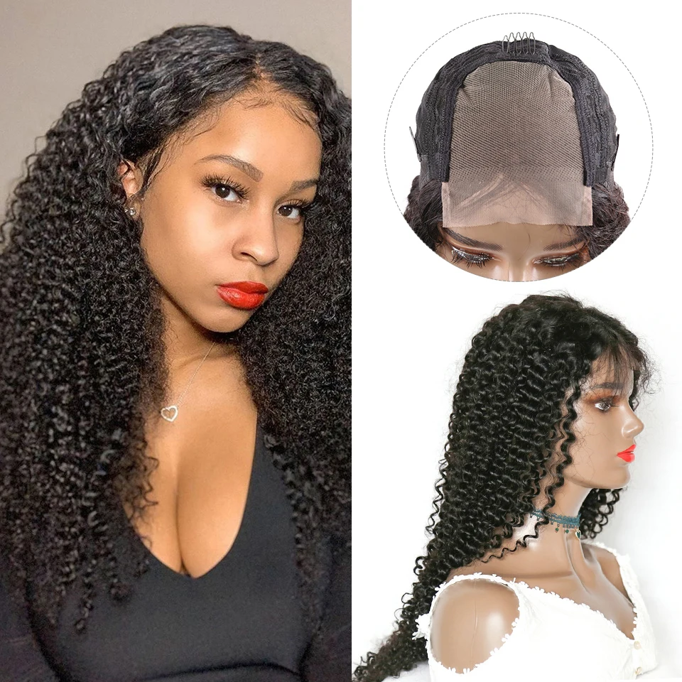 Brazilian Human Hair 4x4 Lace Closure Wigs With Baby Hair Remy Kinky Curly Wigs For Black Women Middle Part Lace Wigs
Brazilian Human Hair 4x4 Lace Closure Wigs With Baby Hair Remy Kinky Curly Wigs For Black Women Middle Part Lace Wigs