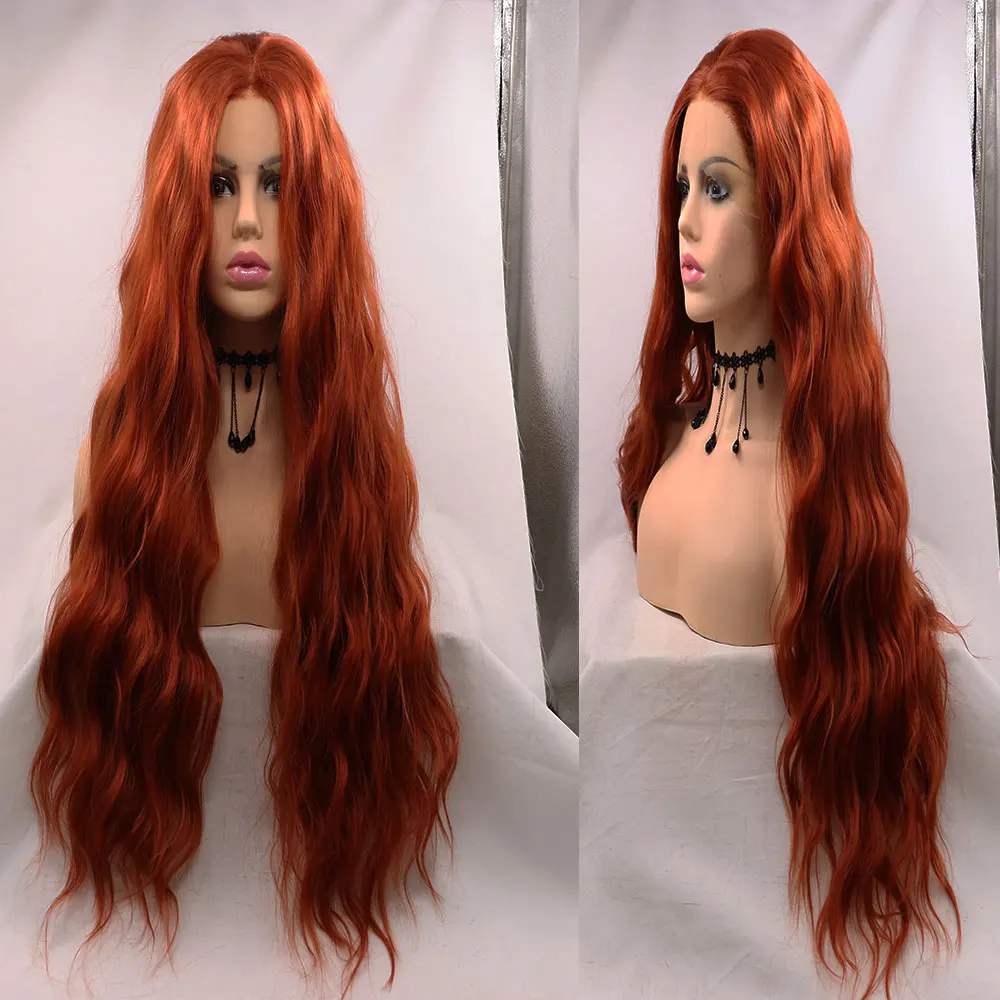 Synthetic Lace Front Wig Long Natural Wave Copper Red Hair High Temperature Fiber Glueless Cosplay Wigs For Black Women
Synthetic Lace Front Wig Long Natural Wave Copper Red Hair High Temperature Fiber Glueless Cosplay Wigs For Black Women