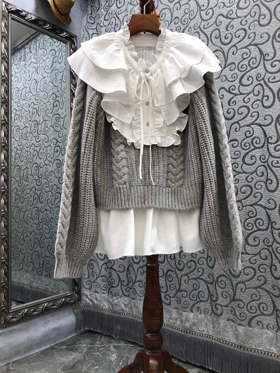 Новинка 2021, женский модный свитер из двух частей с галстуком и вырезом, с завязками, подходящим по цвету шитьем, свитер 1022
Новинка 2021, женский модный свитер из двух частей с галстуком и вырезом, с завязками, подходящим по цвету шитьем, свитер 1022