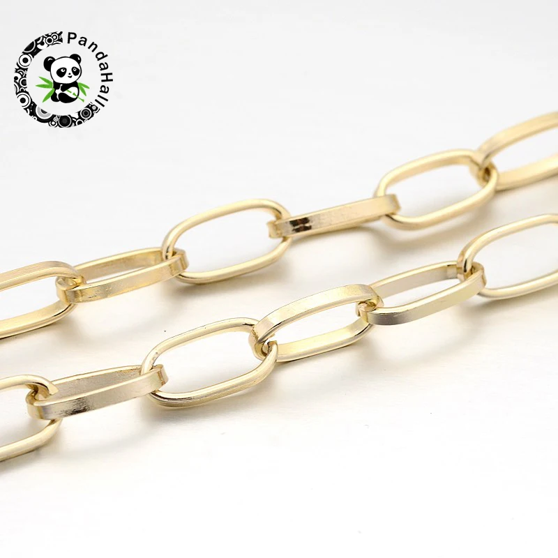 5m Aluminium Paperclip Chains Flat Oval Drawn Elongated Cable Gold Chain for Men Women 15.5x8x1mm
5m Aluminium Paperclip Chains Flat Oval Drawn Elongated Cable Gold Chain for Men Women 15.5x8x1mm