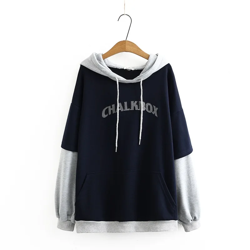Plus Size XL-4XL Women's False Two Pieces Hoodies Large Size Hooded Full Cotton Sweatshirts
Plus Size XL-4XL Women's False Two Pieces Hoodies Large Size Hooded Full Cotton Sweatshirts