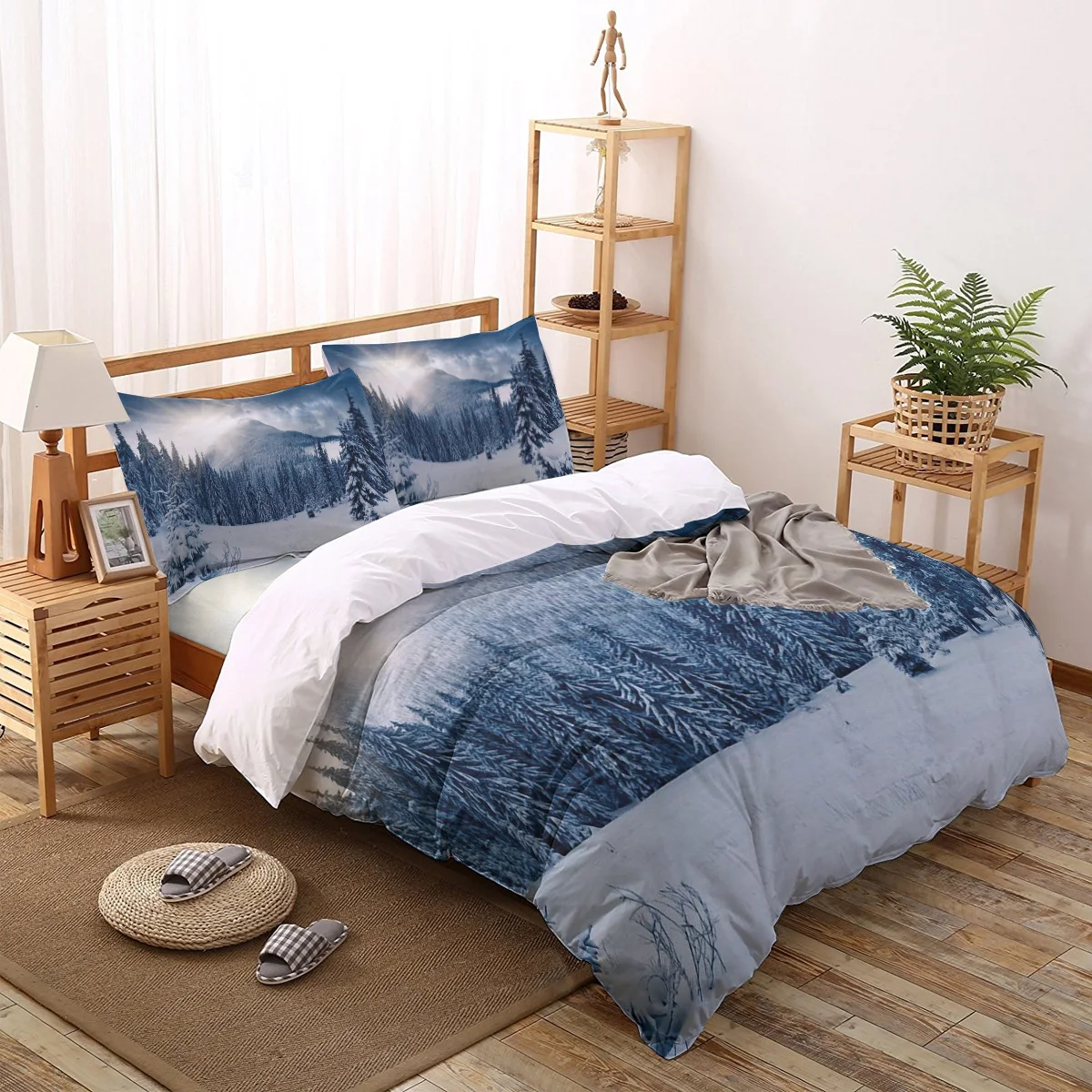 Winter Forest Sunrise Landscape Pattern Bedding Set Sheet Linens Twin Size Duvet Cover Set For Bed Cover Pillowcase For Home
Winter Forest Sunrise Landscape Pattern Bedding Set Sheet Linens Twin Size Duvet Cover Set For Bed Cover Pillowcase For Home