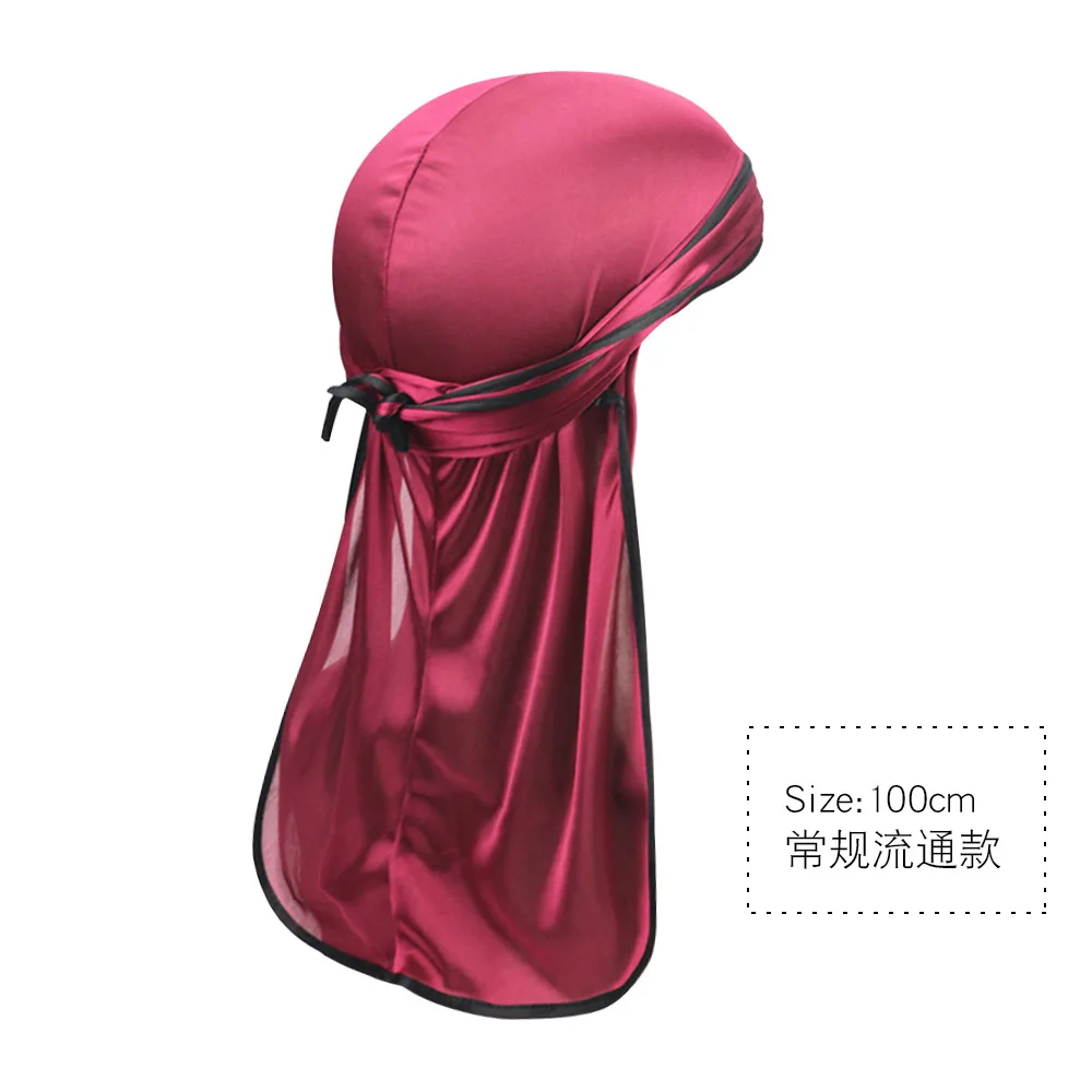 Fashion Long Tail Durags Hip Hop Turban Unisex Hot-Selling Silky Satin Pirate Hat Edging Headwrap Elastic Toe Cap Durag Do Dorag
Fashion Long Tail Durags Hip Hop Turban Unisex Hot-Selling Silky Satin Pirate Hat Edging Headwrap Elastic Toe Cap Durag Do Dorag