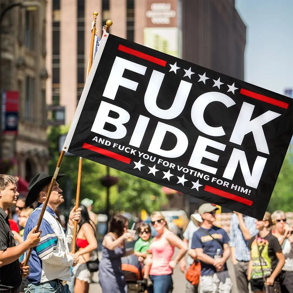 

New Fashion Polyester Biden Sucks Flag Impeach Joe Flag Banner Vote Trump 2024 Official For USA President Election Flag