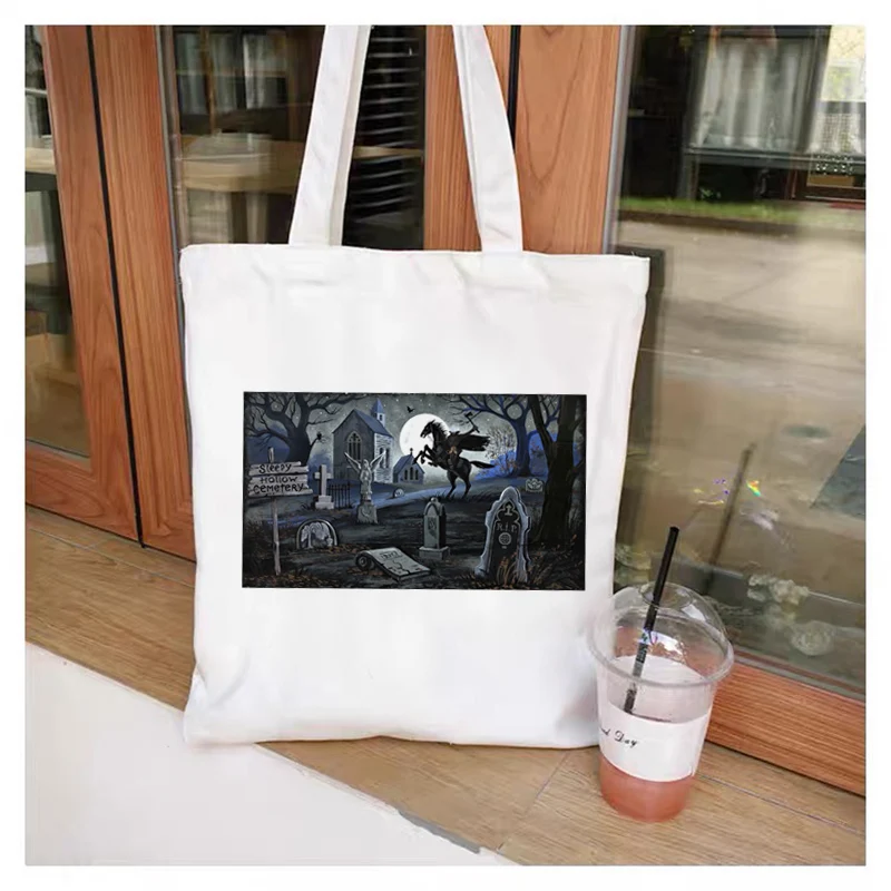 Halloween style ladies tote bag linen canvas bag printing picture shopping bag cotton ecological grocery tote bag
Halloween style ladies tote bag linen canvas bag printing picture shopping bag cotton ecological grocery tote bag