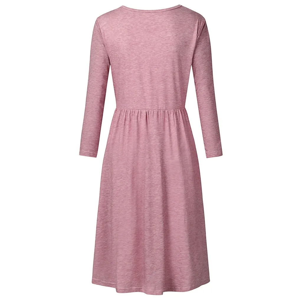 Women's Maternity Breastfeeding Dresses Clothes For Pregnant Women O-Neck Solid Long Sleeve Soft Nursing Dress Maternity Clothes
Women's Maternity Breastfeeding Dresses Clothes For Pregnant Women O-Neck Solid Long Sleeve Soft Nursing Dress Maternity Clothes