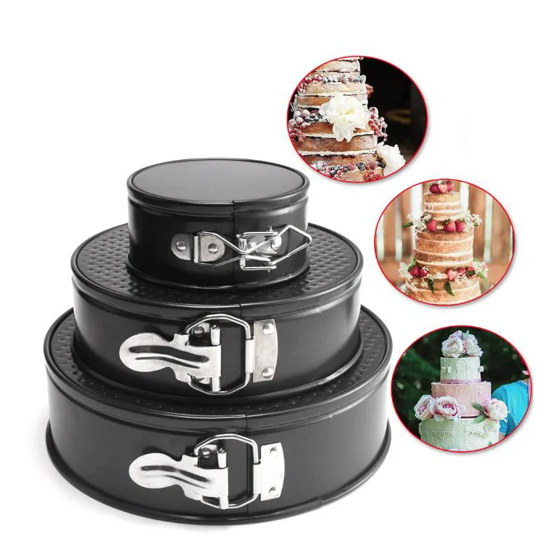 3PCS/Set 4/7/9" Non Stick Cake Tier Mold Baking Pan Tray Spring Form Round Bakeware
3PCS/Set 4/7/9" Non Stick Cake Tier Mold Baking Pan Tray Spring Form Round Bakeware