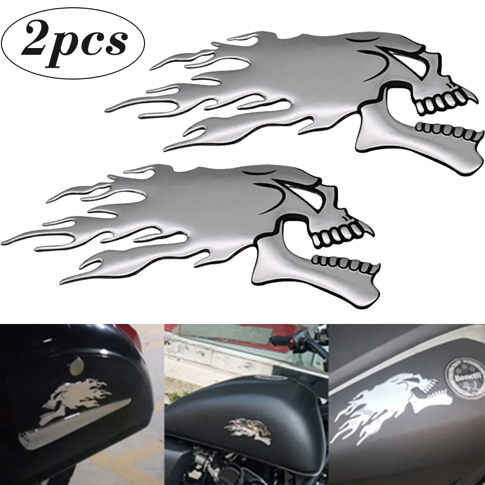 3D Car Sticker Motorbike Motorcycle Tank Car Sliver Flaming Skull 3D Gel Sticker Decal L/R Pair
3D Car Sticker Motorbike Motorcycle Tank Car Sliver Flaming Skull 3D Gel Sticker Decal L/R Pair