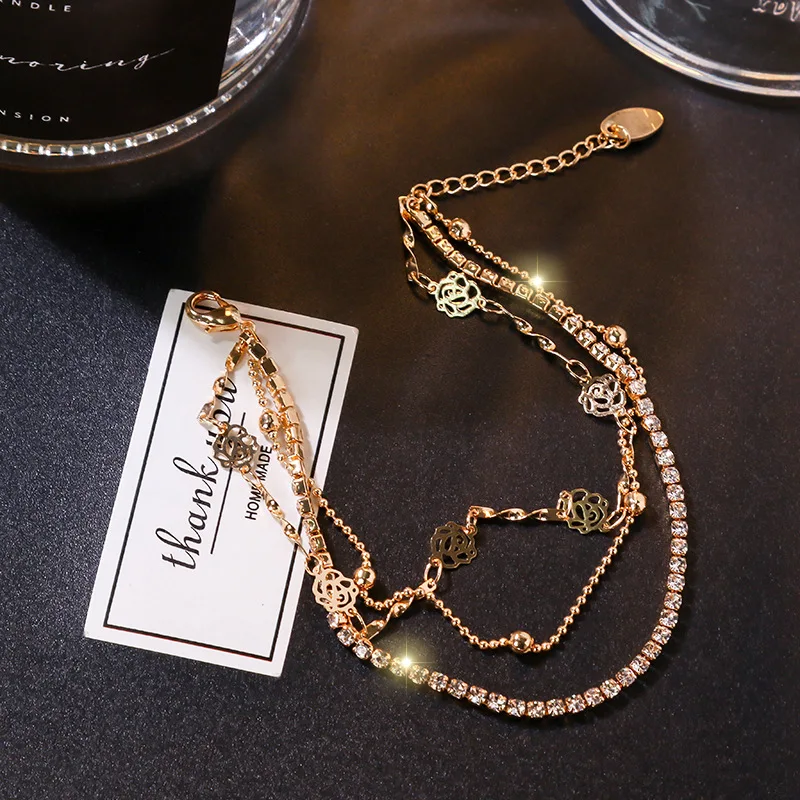 Fashion bohemian Camellia crystal bracelet female wild cute temperament bracelets jewelry hot sale
Fashion bohemian Camellia crystal bracelet female wild cute temperament bracelets jewelry hot sale