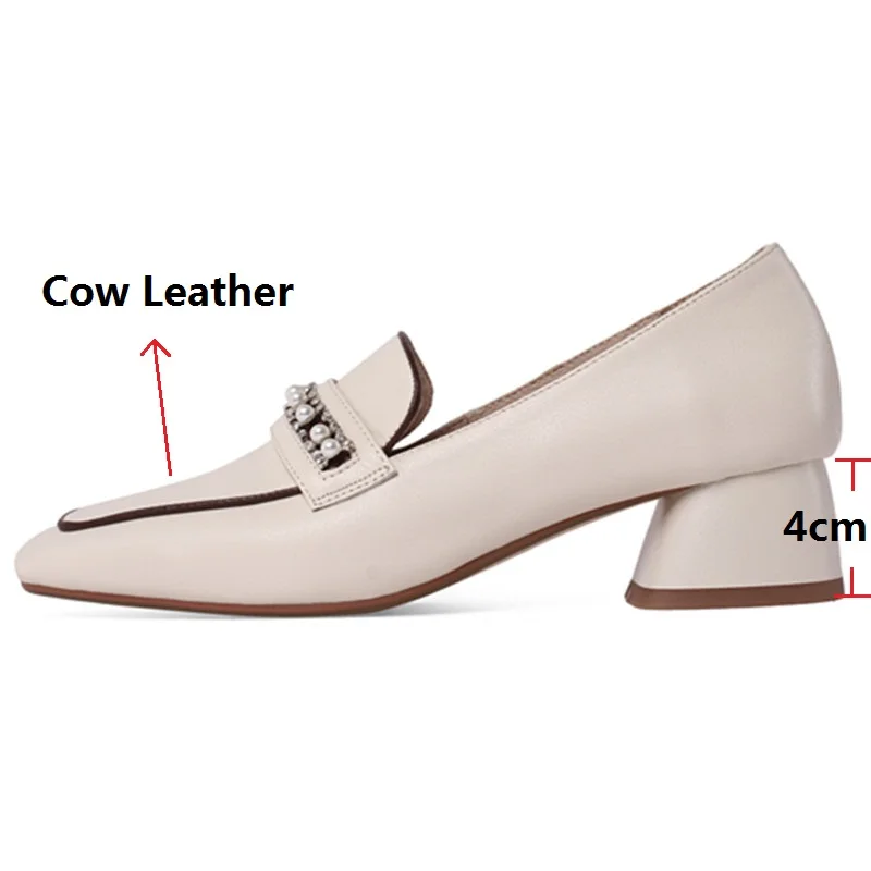 LeShion Of Chanmeb Size 33-40 Women Genuine Leather Loafers Shoes Woman New Spring Luxury Brand Pearls Rhinestone Shoes Mid-Heel
LeShion Of Chanmeb Size 33-40 Women Genuine Leather Loafers Shoes Woman New Spring Luxury Brand Pearls Rhinestone Shoes Mid-Heel
