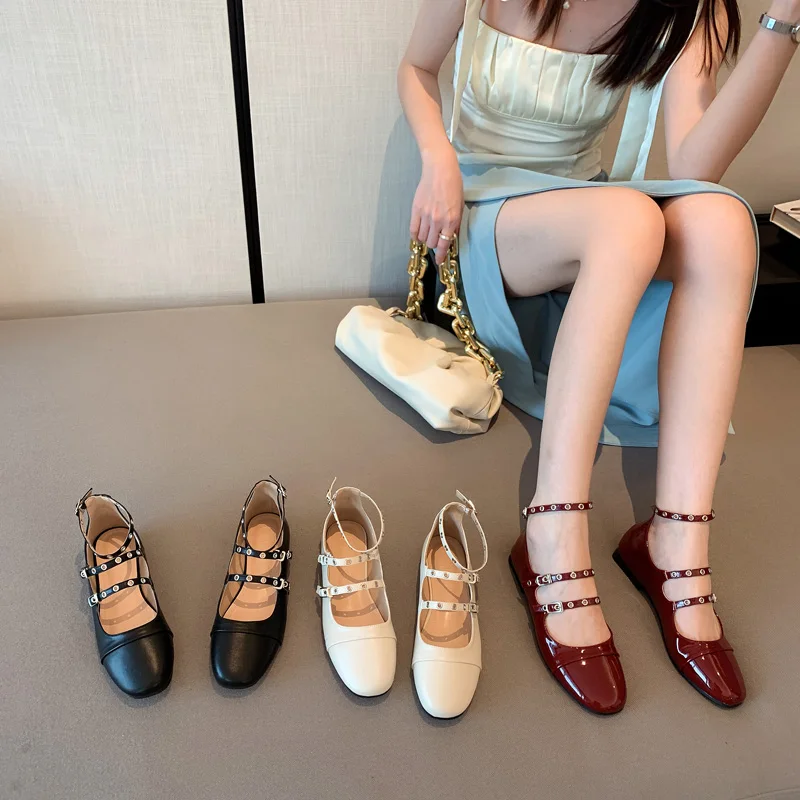 Bailamos Women Flats Brand Designer 2021 Fashion Retro Narrow Band Flats Mary Janes Sandals Comfortable Bottom Ladies Shoes
Bailamos Women Flats Brand Designer 2021 Fashion Retro Narrow Band Flats Mary Janes Sandals Comfortable Bottom Ladies Shoes