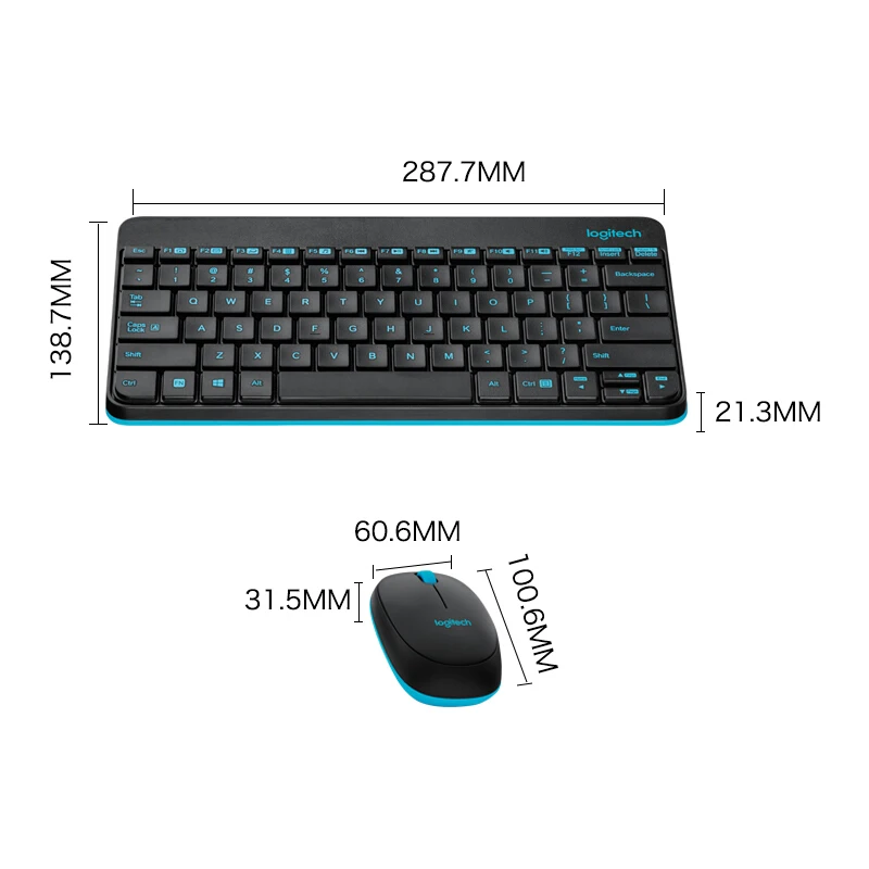 Logitech MK245 Nano Беспроводная клавиатура и мышь комбо для ноутбука настольного