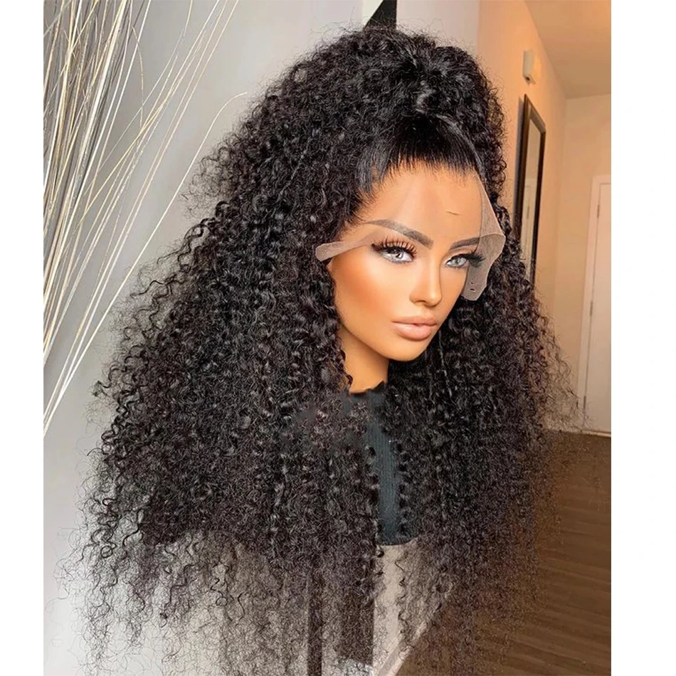 26Inch 180% Density Long Kinky Curly Wig Natural Black Glueless Lace Front Wig For Black Women With Babyhair Heat Ressistant
26Inch 180% Density Long Kinky Curly Wig Natural Black Glueless Lace Front Wig For Black Women With Babyhair Heat Ressistant