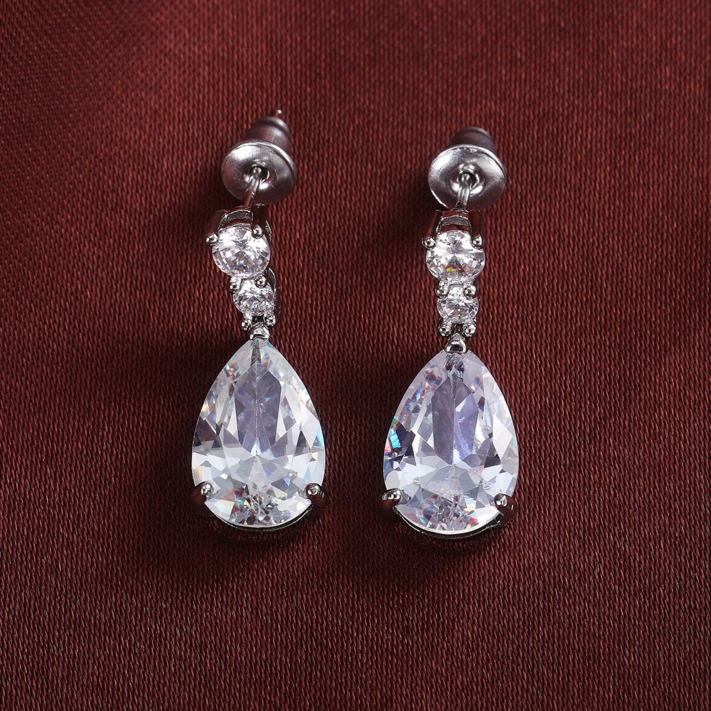 New Arrival Classic Big Waterdrop Cubic Zircon Drop Earrings for Women Wedding Engagement Jewelry Elegant Girl Party
New Arrival Classic Big Waterdrop Cubic Zircon Drop Earrings for Women Wedding Engagement Jewelry Elegant Girl Party