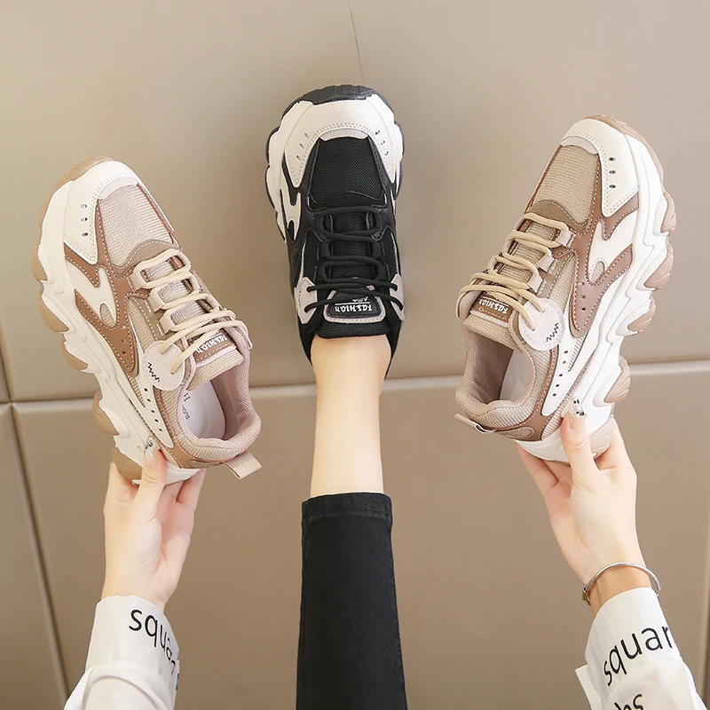 Women's shoes summer 2022 new breathable thin thick-soled white casual shoes lace up Round head Sneakers for ladies Dad's shoes
Women's shoes summer 2022 new breathable thin thick-soled white casual shoes lace up Round head Sneakers for ladies Dad's shoes