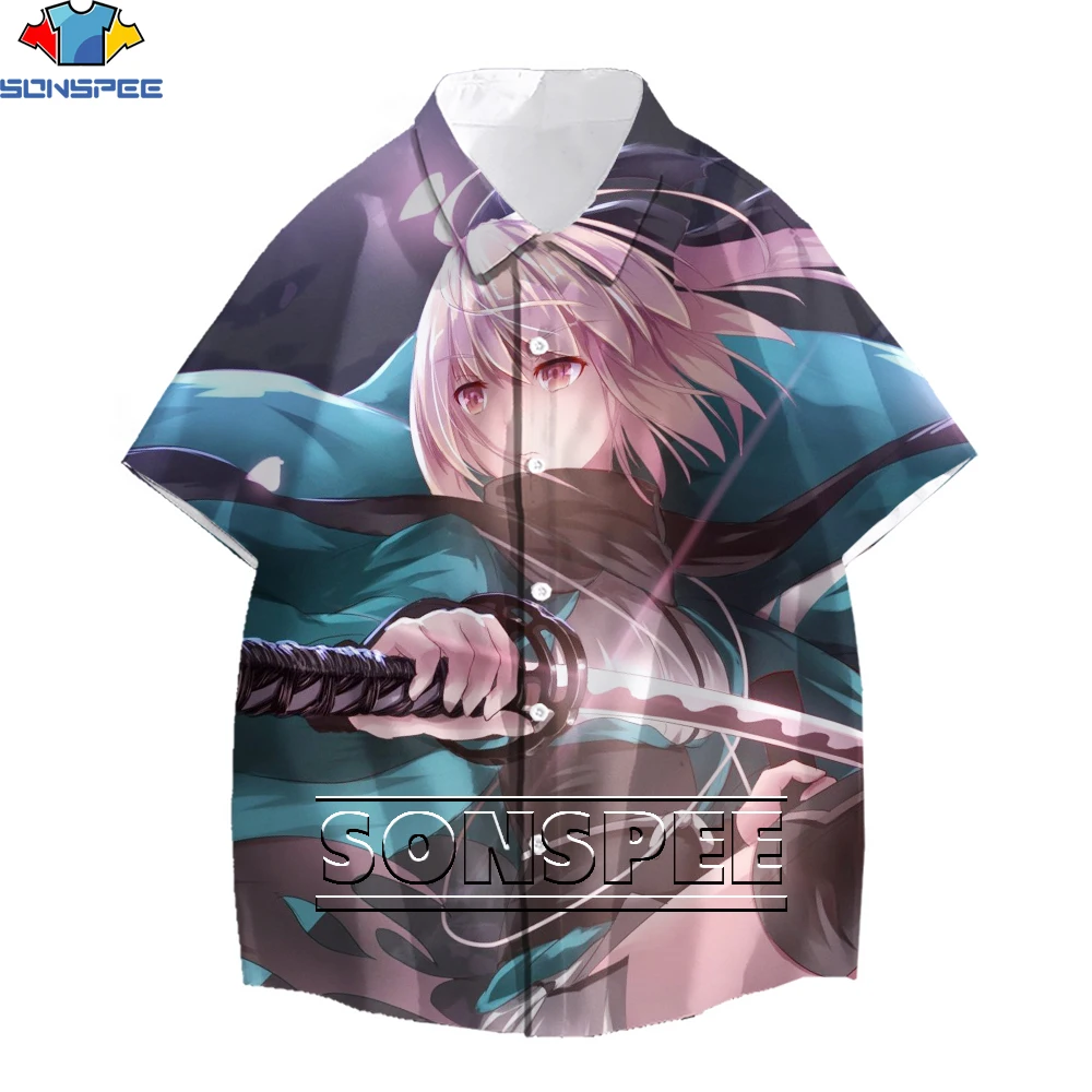 SONSPEE Anime Fate Night Men and Women Fashion Cool 3D Printing T-shirt Fashion Casual Style Street Loose Clothing Oversized Top
SONSPEE Anime Fate Night Men and Women Fashion Cool 3D Printing T-shirt Fashion Casual Style Street Loose Clothing Oversized Top
