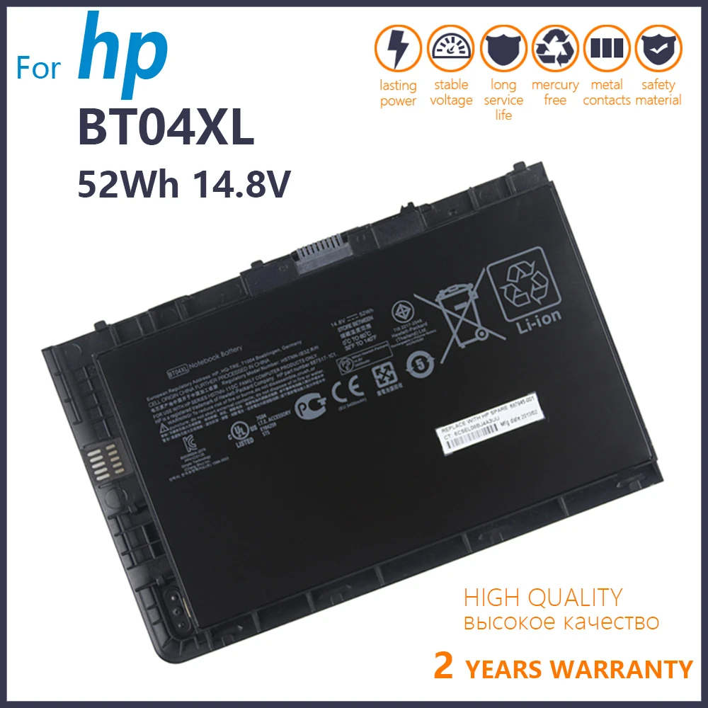 Genuine New BT04XL Laptop Battery for HP EliteBook Folio 9470m 14.8V 52Wh Battery BT04XL 687945-001 14.8V 52WH Original Batteria
Genuine New BT04XL Laptop Battery for HP EliteBook Folio 9470m 14.8V 52Wh Battery BT04XL 687945-001 14.8V 52WH Original Batteria