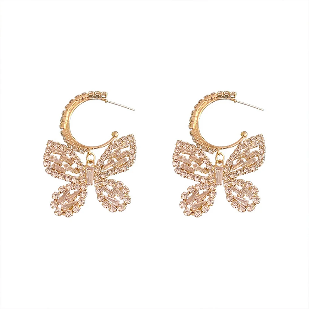 925 silver needle full diamond zircon butterfly ear hoop earrings simple fashion earrings temperament personality earrings
925 silver needle full diamond zircon butterfly ear hoop earrings simple fashion earrings temperament personality earrings