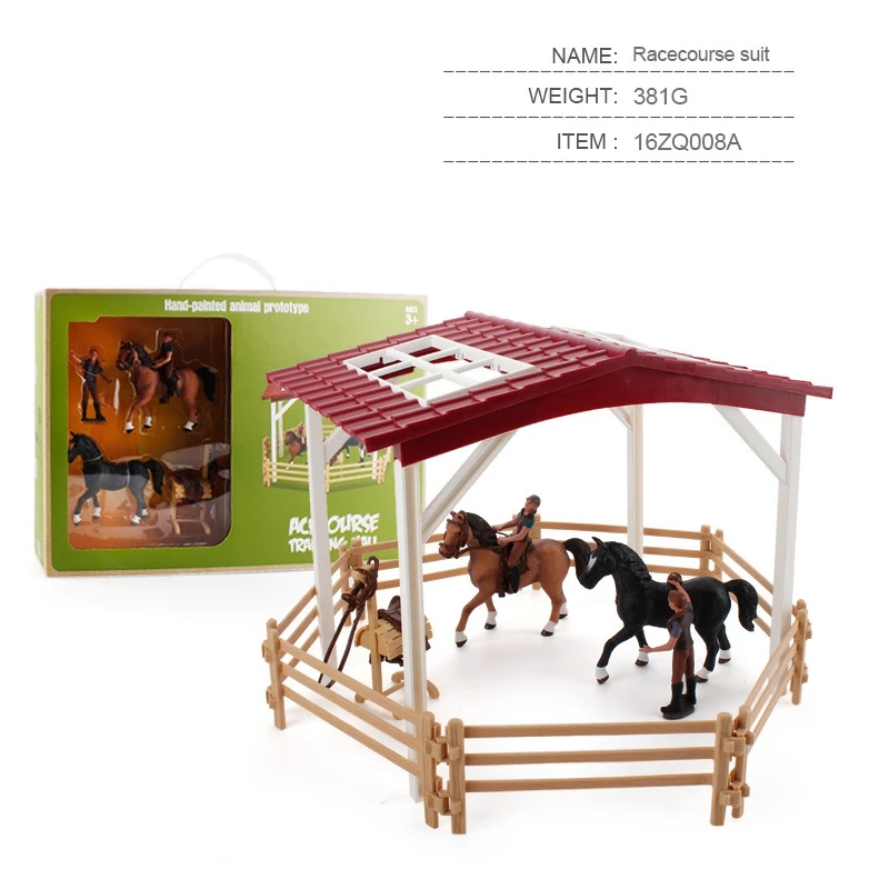 Kids Toys Steed Model Simulated Racecourse Scene Horse Shed Fence Set Animal Figures Horse Trainer DIY Desktop Ornaments
Kids Toys Steed Model Simulated Racecourse Scene Horse Shed Fence Set Animal Figures Horse Trainer DIY Desktop Ornaments