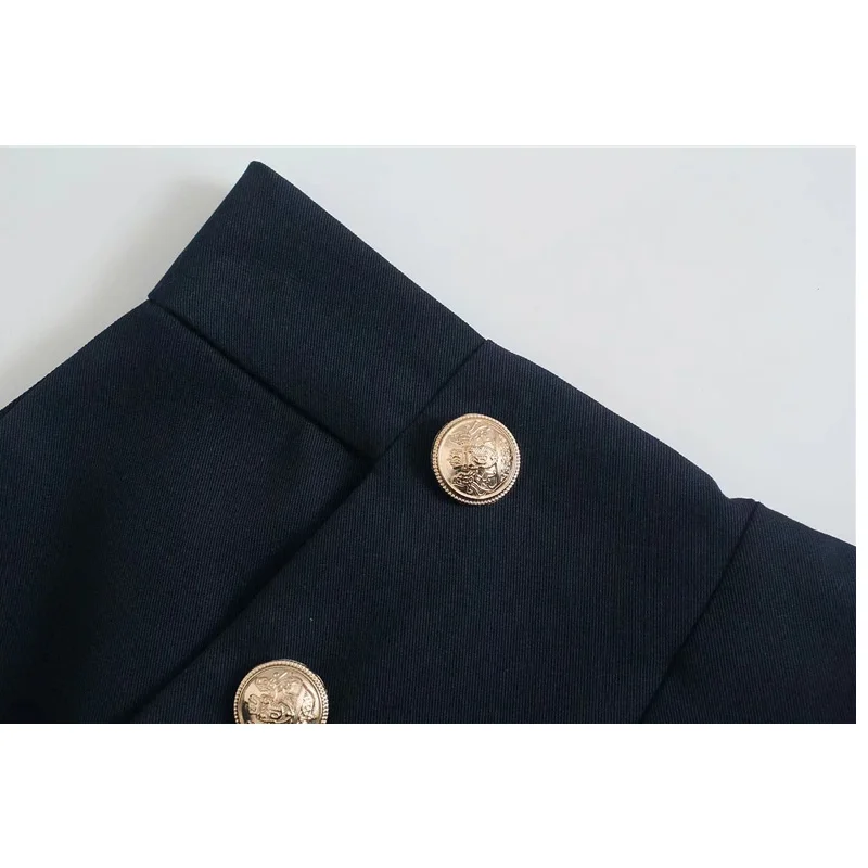 Shorts Women Chic Fashion With Metal Buttoned Bermuda Vintage High Waist Side Zipper Female Good Quality Short Pants Mujer
Shorts Women Chic Fashion With Metal Buttoned Bermuda Vintage High Waist Side Zipper Female Good Quality Short Pants Mujer