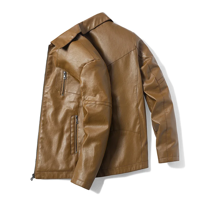 Men 2021 Autumn New Brand Casual Motor Leather Jacket Coat Thick Slim Long Sleeves Coat Fashion Korean Style Thin Clothing
Men 2021 Autumn New Brand Casual Motor Leather Jacket Coat Thick Slim Long Sleeves Coat Fashion Korean Style Thin Clothing