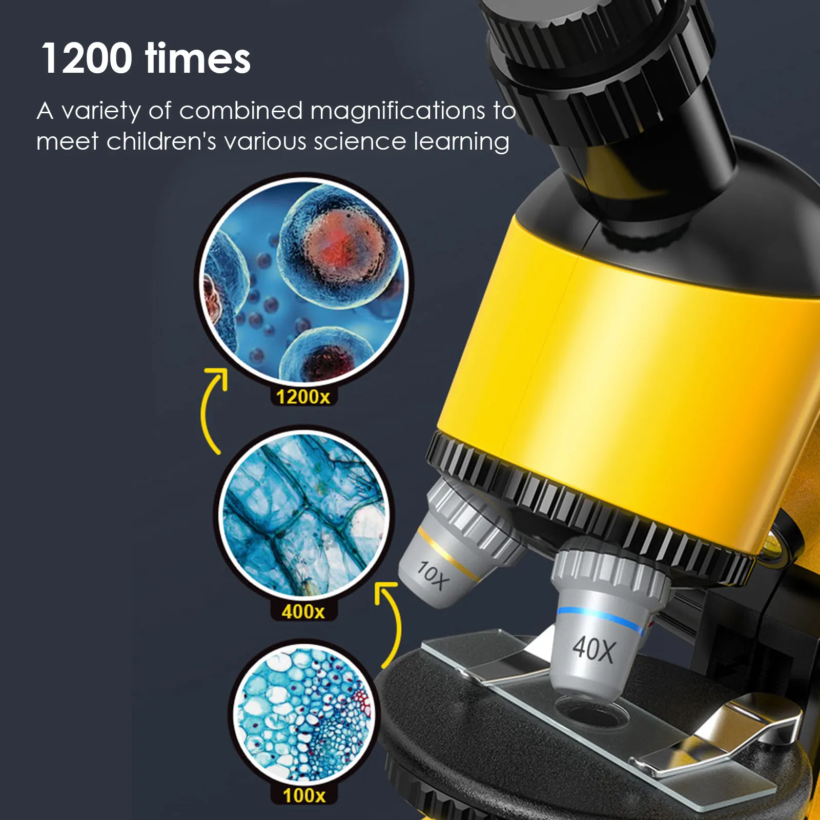 1200 Times HD High-Power Microscope With LED Light For Student Kids Education Refined Biological Microscope Toy Kids Child Gift
1200 Times HD High-Power Microscope With LED Light For Student Kids Education Refined Biological Microscope Toy Kids Child Gift
