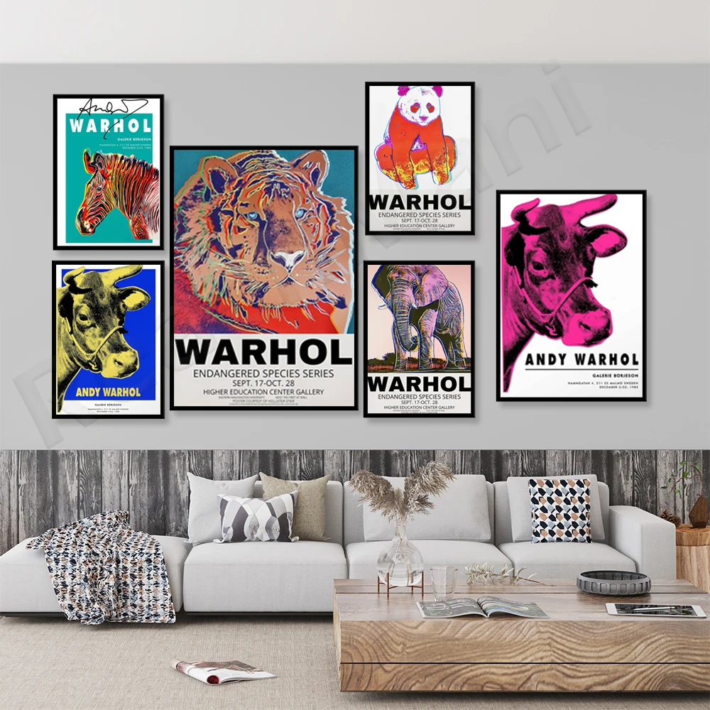 Andy Warhol Endangered Species Series, Elephant, Cow, Zebra, Siberian Tiger, Giant Panda Exhibition Poster, Pop Art Animal Poste
Andy Warhol Endangered Species Series, Elephant, Cow, Zebra, Siberian Tiger, Giant Panda Exhibition Poster, Pop Art Animal Poste