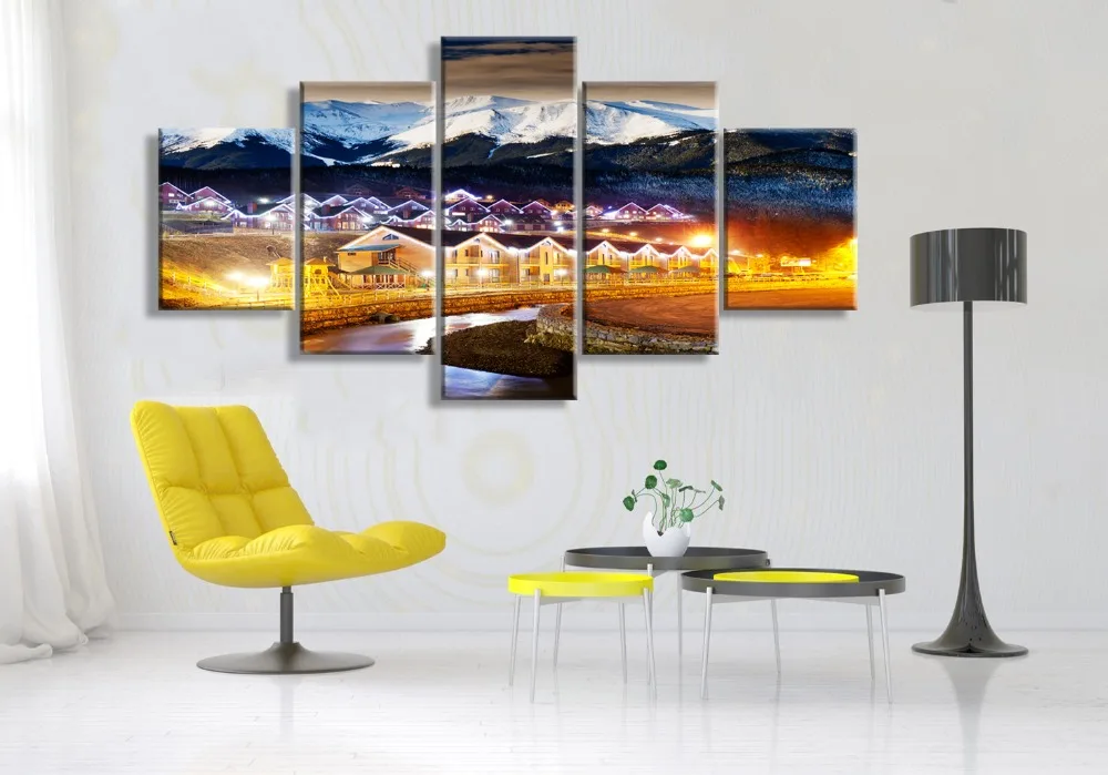 Decor Canvas Art Large Printed Modular Pictures 5 Panel Christmas Night Light Scene Painting For Living Room Wall Decor Poster
Decor Canvas Art Large Printed Modular Pictures 5 Panel Christmas Night Light Scene Painting For Living Room Wall Decor Poster