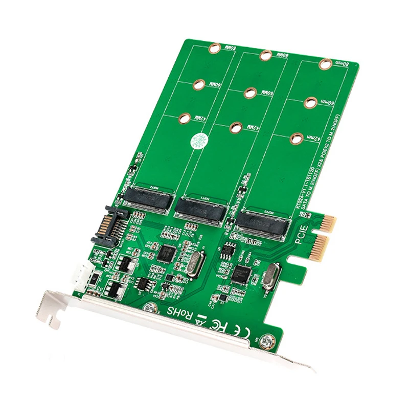 MAIWO KT024 Adapter Card SATA to NGFFx3 PCIE TO M.2(NGFF) SSD Adapter Card Equipped with 120mm Metal Baffle
MAIWO KT024 Adapter Card SATA to NGFFx3 PCIE TO M.2(NGFF) SSD Adapter Card Equipped with 120mm Metal Baffle