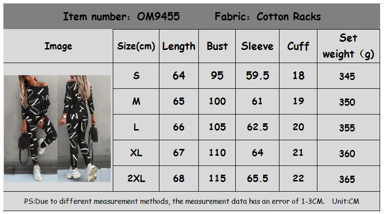 Womens Casual Two Piece Clothes Personality Letter Print Loose T-shirt and High Waist Trousers
Womens Casual Two Piece Clothes Personality Letter Print Loose T-shirt and High Waist Trousers