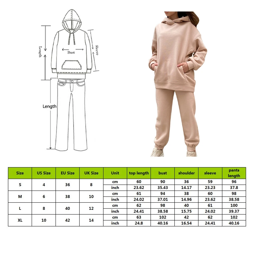 Hot Sale Women Solid Color Tracksuit Two-piece Set Long Sleeve Hooded Top Loose Pants Women Lounge Cloghing
Hot Sale Women Solid Color Tracksuit Two-piece Set Long Sleeve Hooded Top Loose Pants Women Lounge Cloghing